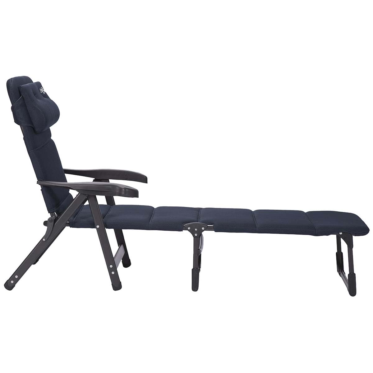 Crespo Sonnenliege Liegestuhl AP 233 Air Deluxe Camping Strand Garten Liege Alu blau