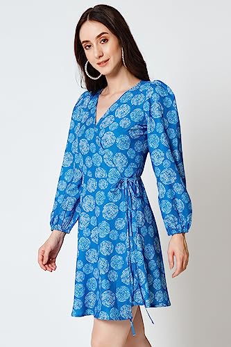 Image of SHOPPING QUEEN Women's Crepe Fit & Flare Dress