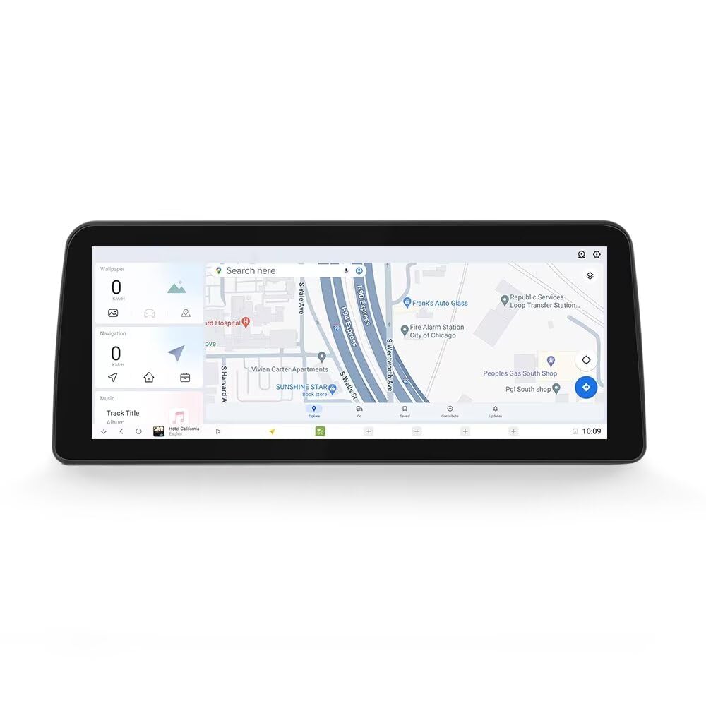 DUDUAUTO Car Radio Stereo Pour Audi Pour Benz Pour BMW, Android 13, 12.3" QLED IPS Touch Screen Upgrade Dash Kit with Car-Play & Android Auto, GPS Navigation Type-C Port DSP SWC 5G WiFi Camera(DU7 8CO