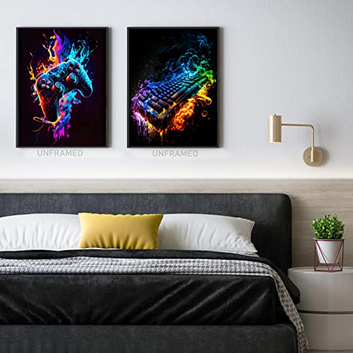 Game Controller Wall Art Gaming Poster Video Game Wall Art Gaming Painting Video Game Picture Video Game Canvas Art Boy Room Decor Cool Artwork For Game Room Boy Dorm 12X16 Inch Set Of 2 Frameless #TOP5