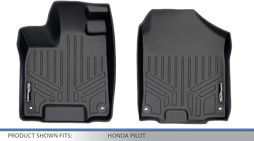 Miniatura 4 de SMARTLINER Revestimientos de suelo de ajuste personalizado, para Honda Pilot 2016-2022, revestimiento de primera fila solo - Revestimientos de piso