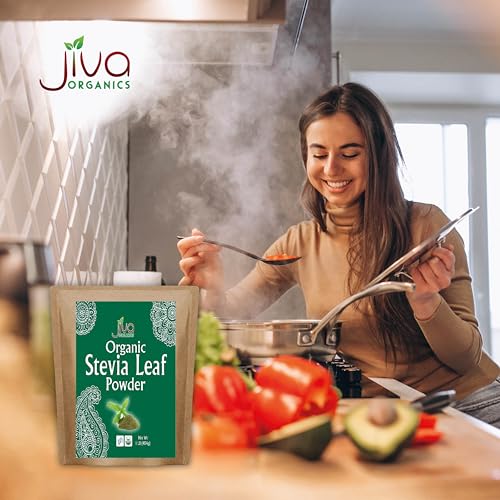 Jiva Organics Natural Unprocessed Stevia Leaf Powder 1 Pound Bulk Kraft Bag thumb #5