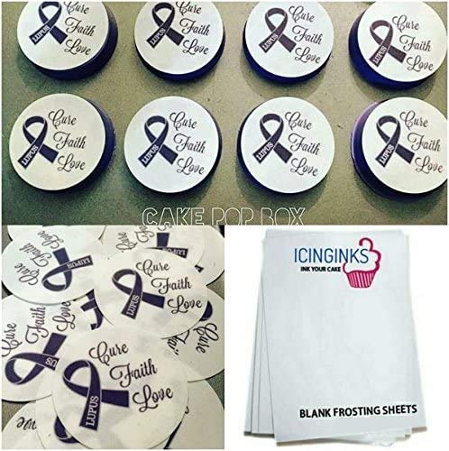 Icinginks Frosting Sheets 8.5” X 11”, Icing Sheets for Cake Toppers, Cookies & Decor, A4 Very White Edible Paper, Cake Edible Paper for Birthdays, Parties, Edible Sugar Sheets (48 Count)