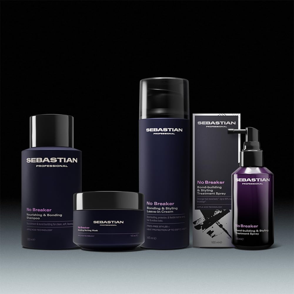 Sebastian NO.BREAKER - Maschera per capelli danneggiati, con tecnologia agli acidi di mela, per levigatezza e lucentezza (145 ml)