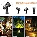 Outdoor Landscape lighting Low Voltage, 65.6FT Wired LED Spot light with Plug-in Transformer, IP65 Waterproof Outside Uplight 18W 1800LM for Yard Garden Tree Pathway House, Warm White 3000K, Pack of 6