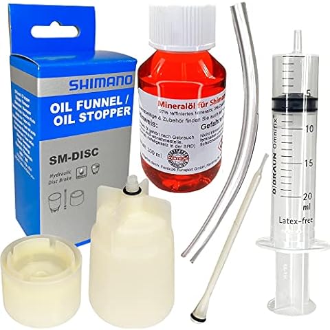 Fantic26 F26 Shimano Scheibenbremsen Wartungs Service Entlüftungs Kit + 100ml Mineral ÖL Bleeding Spritze Cover