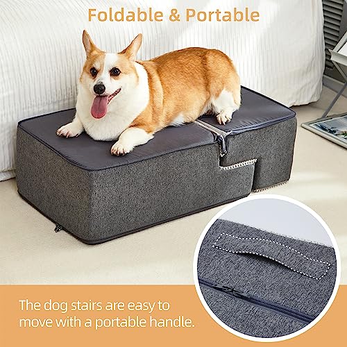 Pettycare USDSG04S Dog Stairs For Small Dogs - Foam Pet Steps thumb #5