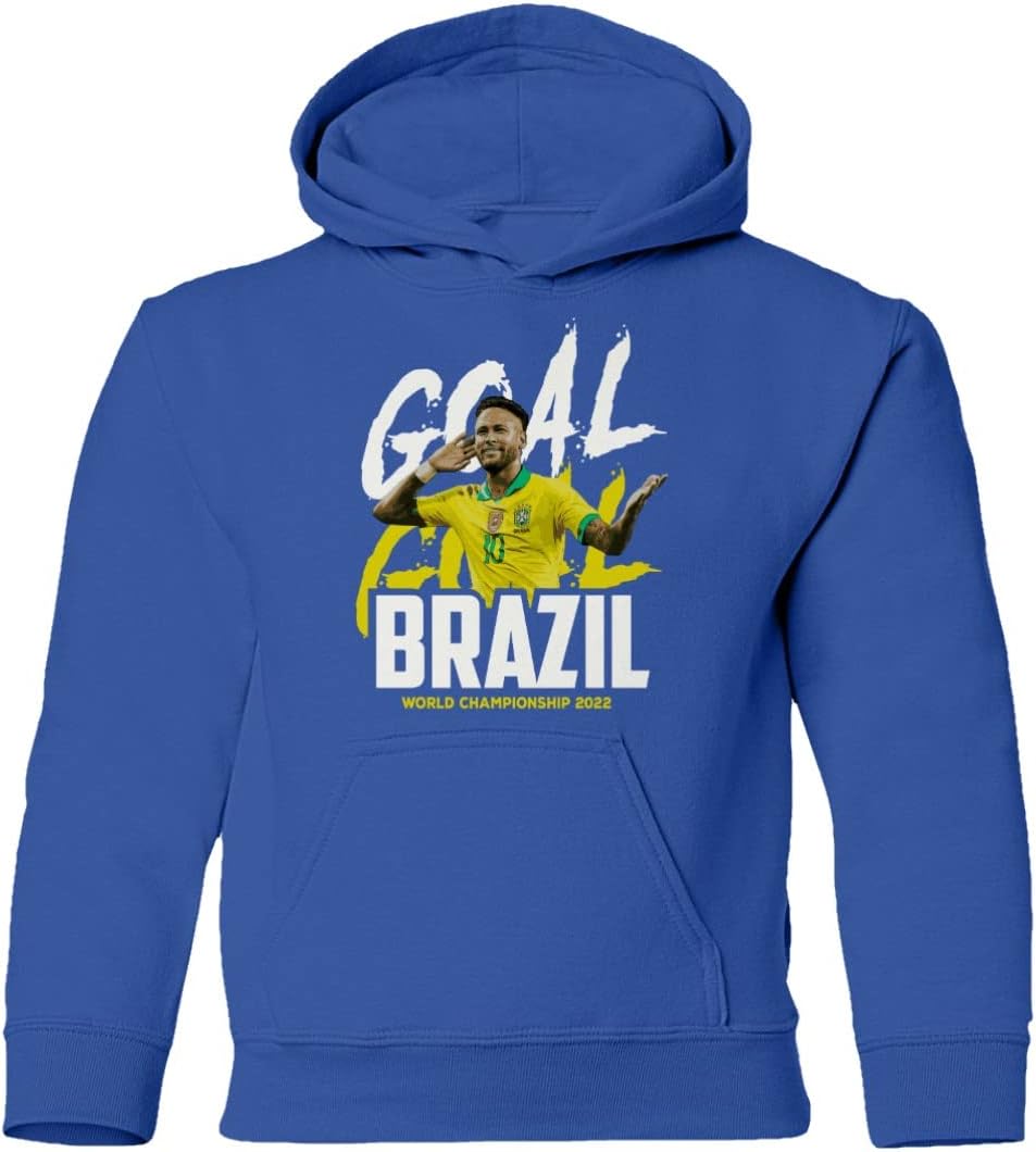 Goal Neymar Brazil Football World Soccer 2022 Fans Youth Hooded Sweatshirt