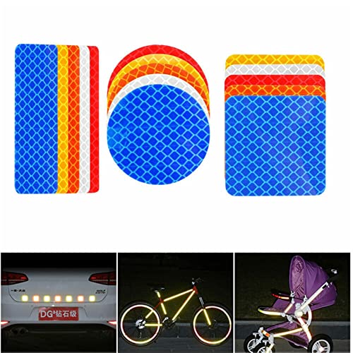 2 rol 5 cm*3M zelfklevende auto motorfiets reflecterende waarschuwingstrip vrachtwagen fiets decoratieve stickers nacht opvallende bescherming (Color : Yellow-green) - Afbeelding 4