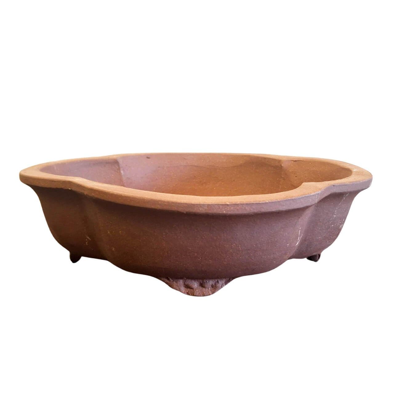 Yugen Bonsai Brown Unglazed Bonsai Pot - 200 X 170 X 55 - Oval Garden Planter| Ceramic Tray