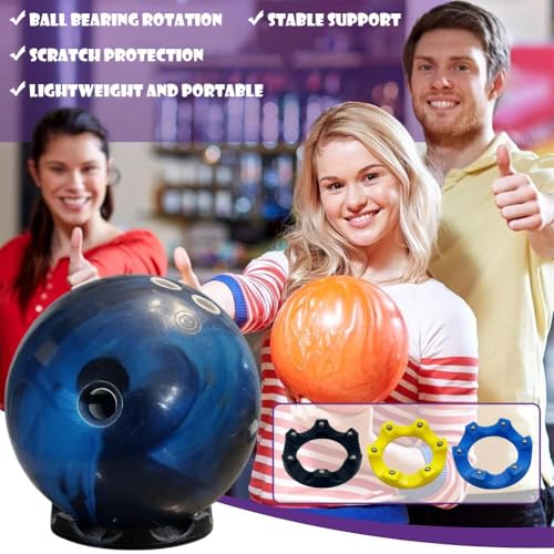 Support rotatif pour boule de bowling évitant rayures et chutes
