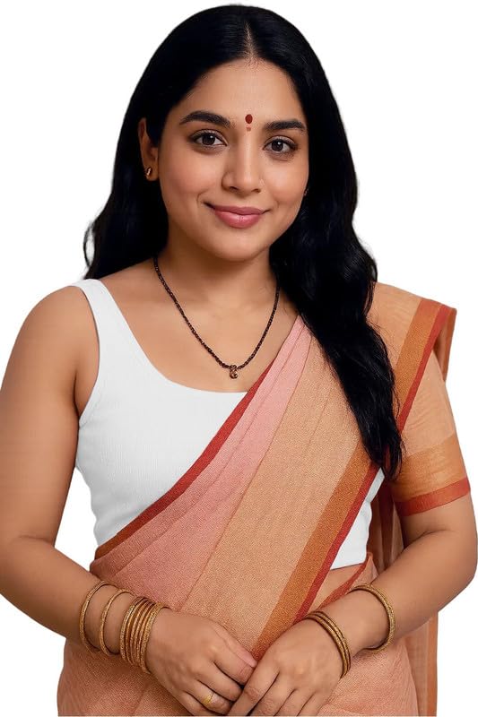 Readymade Fitted Saree Blouse for Women Sleeveless Square Round U Neck Regular fit Stretchable Pullon Western Stylish Crop Top VG17-image-43