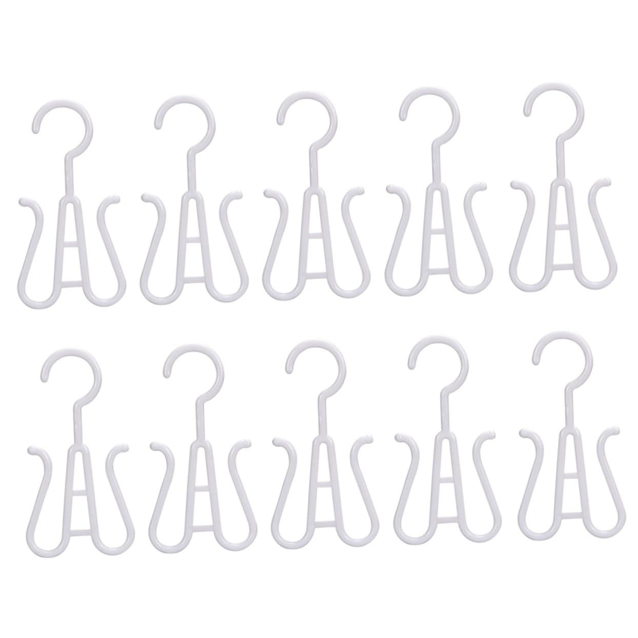 DECHOUS 10pcs Plastic Shoe Organizers Double Hook Drying Racks for Shoes Hanger Rack Hook Shape for Slippers