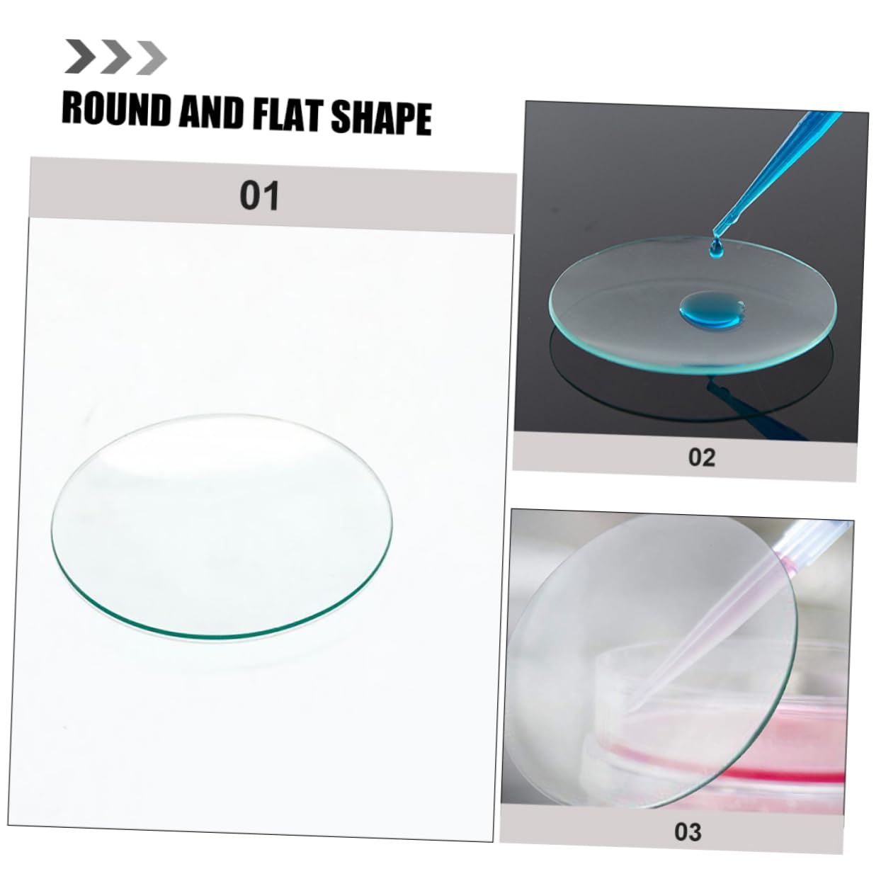 SOLUSTRE 10pezzi Vetri da Orologio per Uso Didattico Vetri Trasparenti per Esperimenti Coperchi in Vetro per Becher Robusti e Resistenti alla Deformazione Adatti per Laboratori e Appassiona