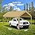 GOTRUTH Canopy Replacement Cover, Carport Replacement Canopy, 800D Oxford Waterproof & UV Protected Tarp with Ball Bungees (Frame is not Included) (Beige, 12x20)