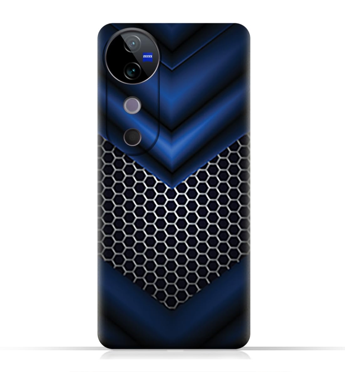 TPU Mobile Back Case Cover Compatible with vivo V40 model with Abstract Blue Mesh Pattern