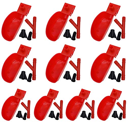 10-Piece Quail Waterer Cups for Poultry Cage