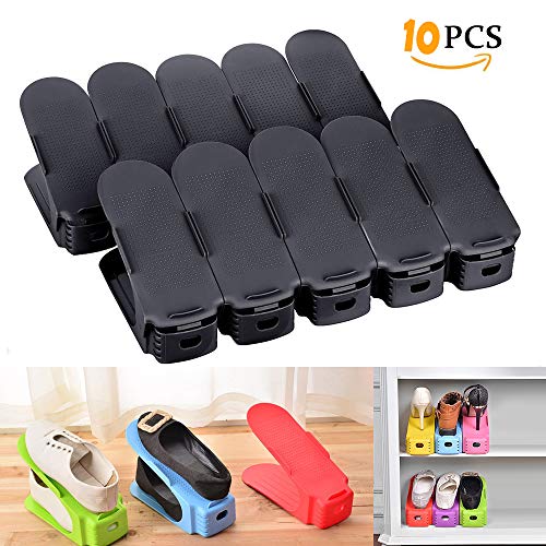 AllRight 10 Unidades. Zapatero Ajustable para Guardar Zapatos.