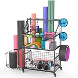 Home Gym Storage, Bergfore Yoga Mat Storage Racks, Gym Rack Organizer for Dumbbells Kettlebells Foam