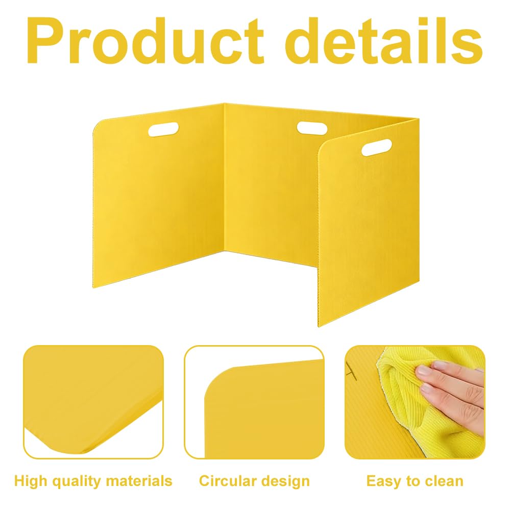 Lot de 24 cloisons de séparation pliables pour bureau avec 72 étiquettes nominatives, portables, multicolores, pare-vue, cloisons étanches, pour l'école, le bureau, la bibliothèque, 42 x 36