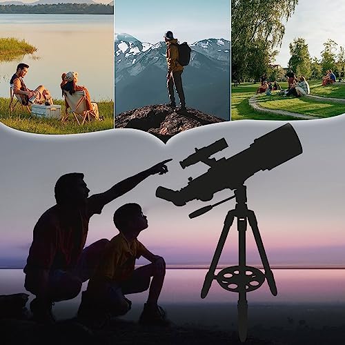 Telescope for Adults & Kids, 70mm Aperture 500mm Refractor Telescope for Astronomy Beginners, 20X-150X, Fully Multi Coated Optics, Portable Travel Telescope with Pro Tripod, Phone Adapter & Backpack 7 514 rTo ipL. AC