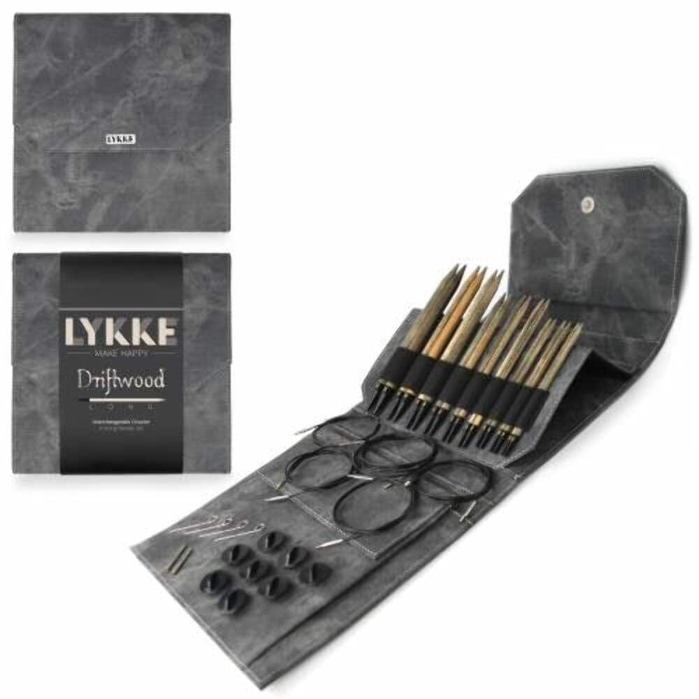 Lykke Long Driftwood Interchangeable Gift Set in Grey Denim Pouch