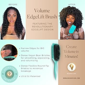 Bounce Curl Teal Volume EdgeLift & Teal Define EdgeLift Brush Bundle for Curly Hair