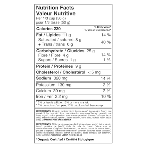 Iwon Organics Protein Crisps, Sour Cream & Onion, Kosher, USDA Certified Organic, Gluten Free & Non-GMO, 3 Ounce (Pack of 8) image 4