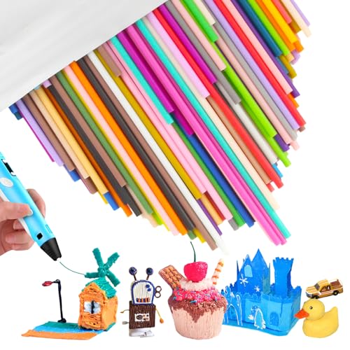 YUE QIN 300 Stück 30 Farben 2 5 mm 3D Doodler Pen NachfüLlungen Buntes 3D Stift Filament Nachfüllpackung Niedrigtemperatur PCL Filament Nachfüllpacks Nur Passend für 3doodler Start+ Pen