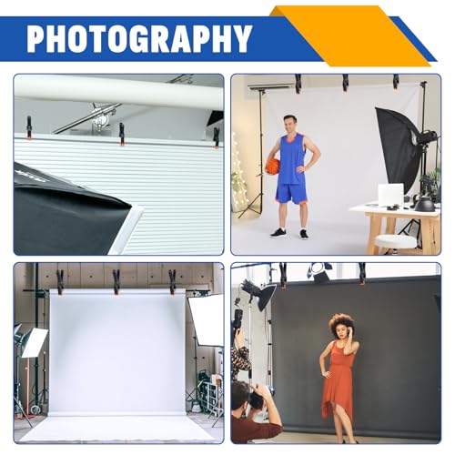 24 Pack 3.5 inch Plastic Spring Clamps, Black Heavy Duty Clips, Backdrop Clips, Plastic Clamps for Crafts, Backdrop Stand, Woodworking, Photography - Image 6