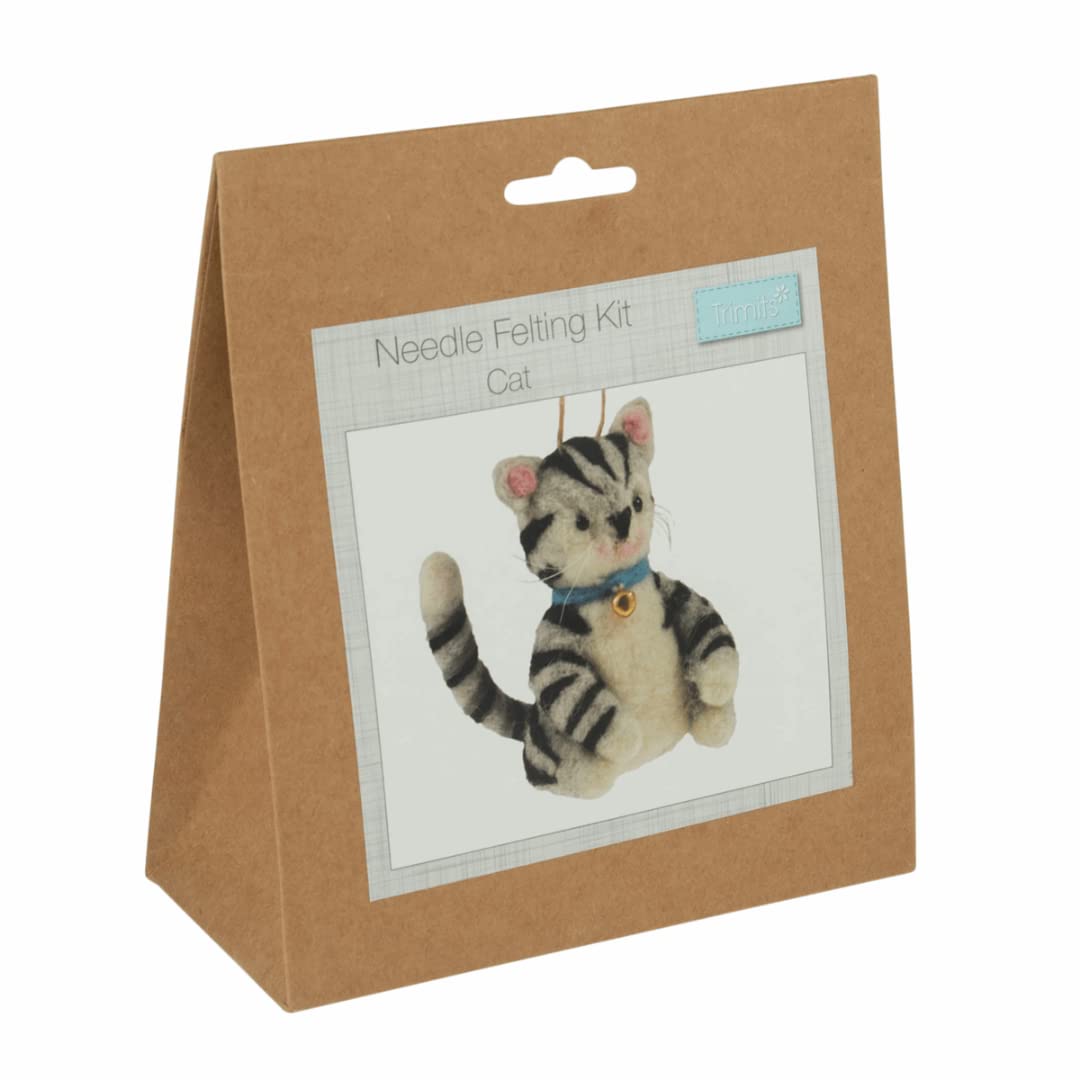 Trimits Needle Felting Craft Kit, Cat, 6 x 10cm (3.1 x 4.3in)