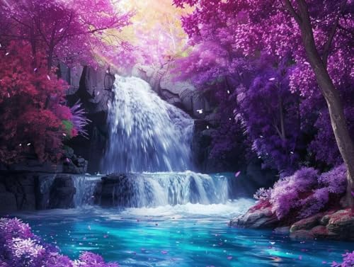 Diamond painting automne 5D : grand kit complet de broderie arbre pour décoration murale 60x90cm