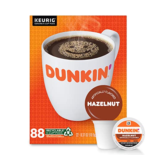 Dunkin’ Hazelnut Artificially Flavored Coffee, Keurig K-Cup Pods,...