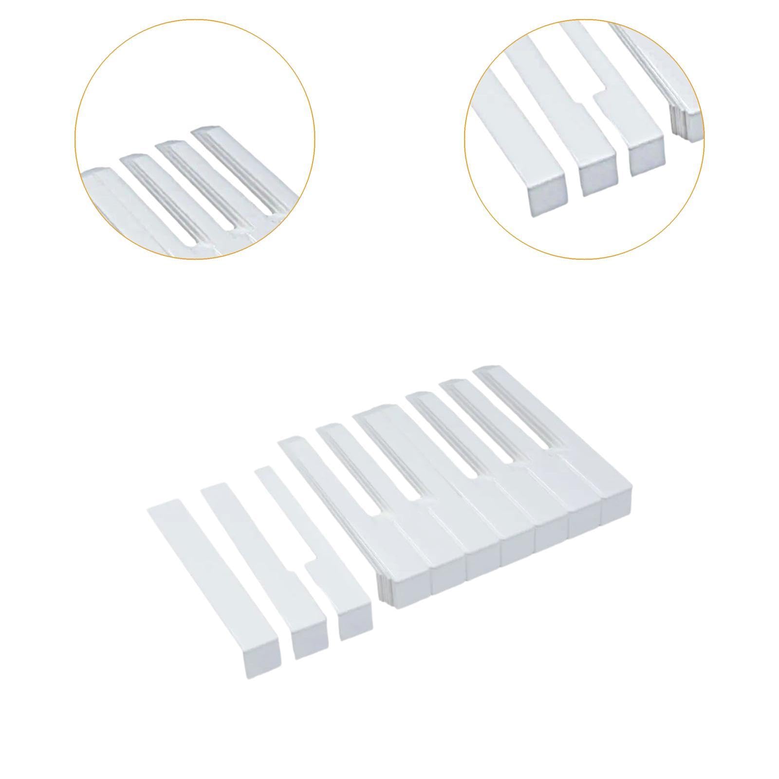 52 Pièces Revêtements de Touche de Piano Ensemble de Réparation Pièces de Rechange Outil de Restauration Kit de Touches Blanches pour Installation Fa, 52mm