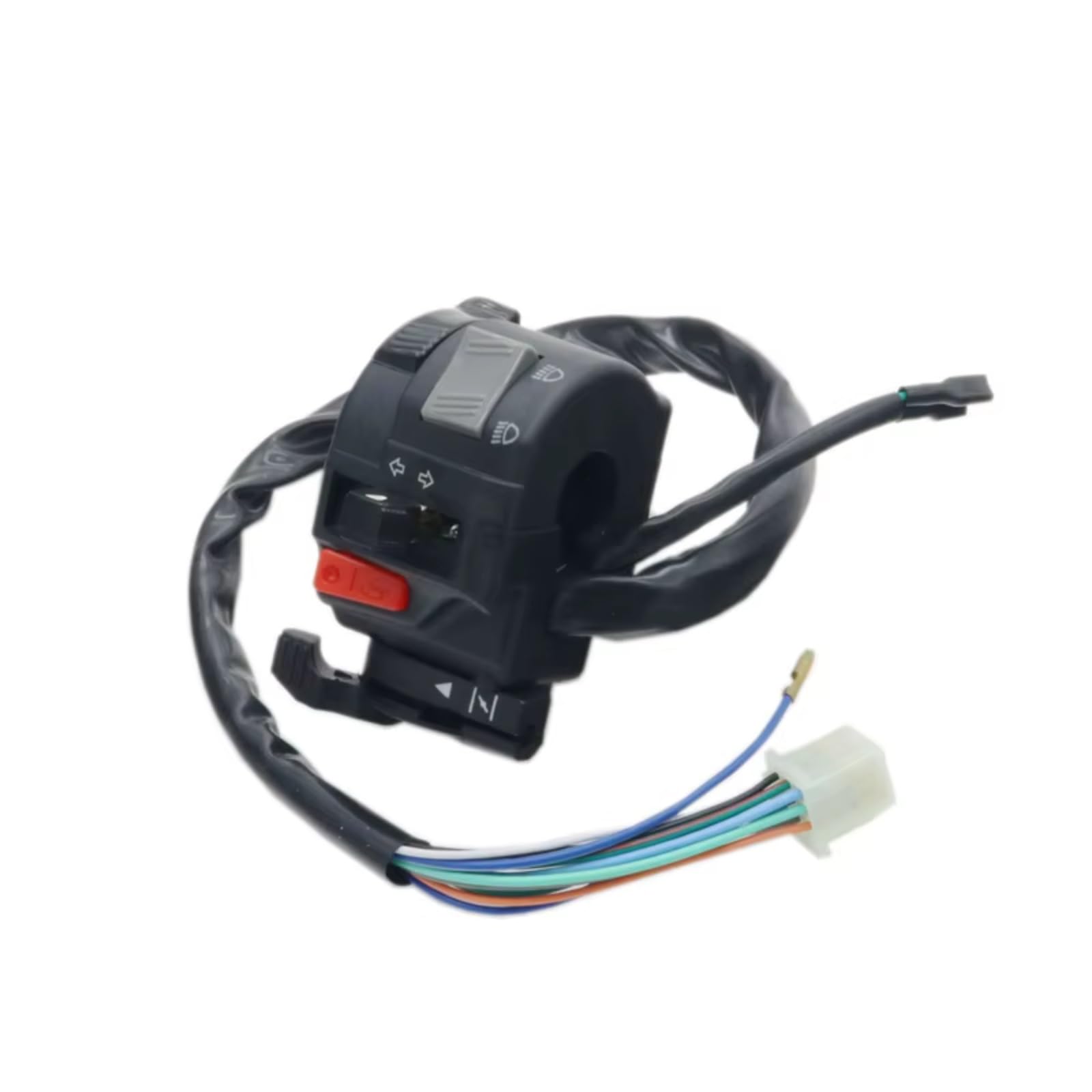 Interruptor De Motocicleta De 22mm, Control De Manillar para Botón De Bocina Universal, Señal De Giro, Lámpara Antiniebla Eléctrica, Arranque De Luz