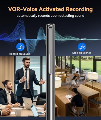 Image of Digital Voice Recorder,64GB Voice Activated Recorder with Playback,Noise Reduction & Long Battery Life,One-Touch Audio Recording Device with Type-C,Auto Save for Lectures,Meetings,Interviews & Classes