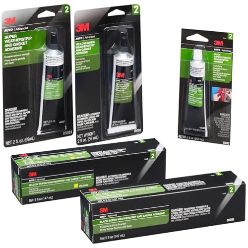 Image of 3M Black Weatherstrip Adhesive, 08011, 5 fl oz, 1 Per Pack