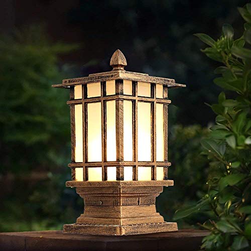 Lampadaire extérieur haut de gamme en alliage d'aluminium style rétro