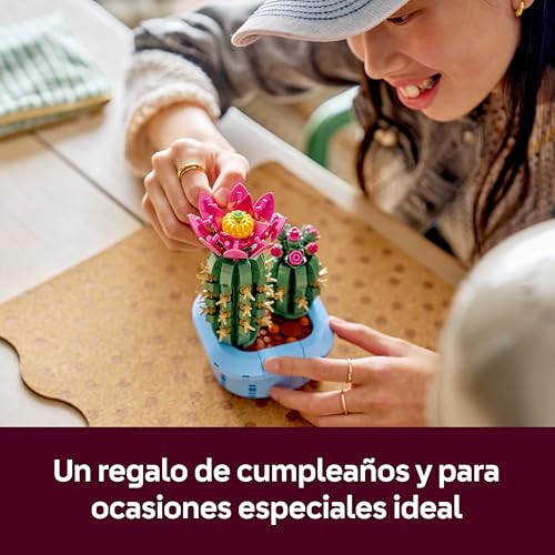 Miniatura 6 de LEGO Botanicals Cactus en Flor - Planta con Maceta Artificial con 2 Cactus y Flores - Decoración de la Habitación - Regalo de Cumpleaños para Niñas de 9+ Años y Amantes de Las Plantas - 11509
