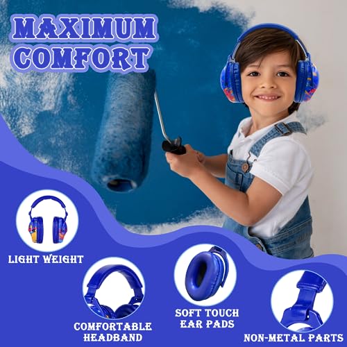 Image of ZOHAN EM030 Kids Ear Protection, Noise Cancelling Headphones Ear Muffs for Autism Sensory, Safety Noise Reduction Hearing Protection for Monster Truck /Concerts /Fireworks /Air Shows