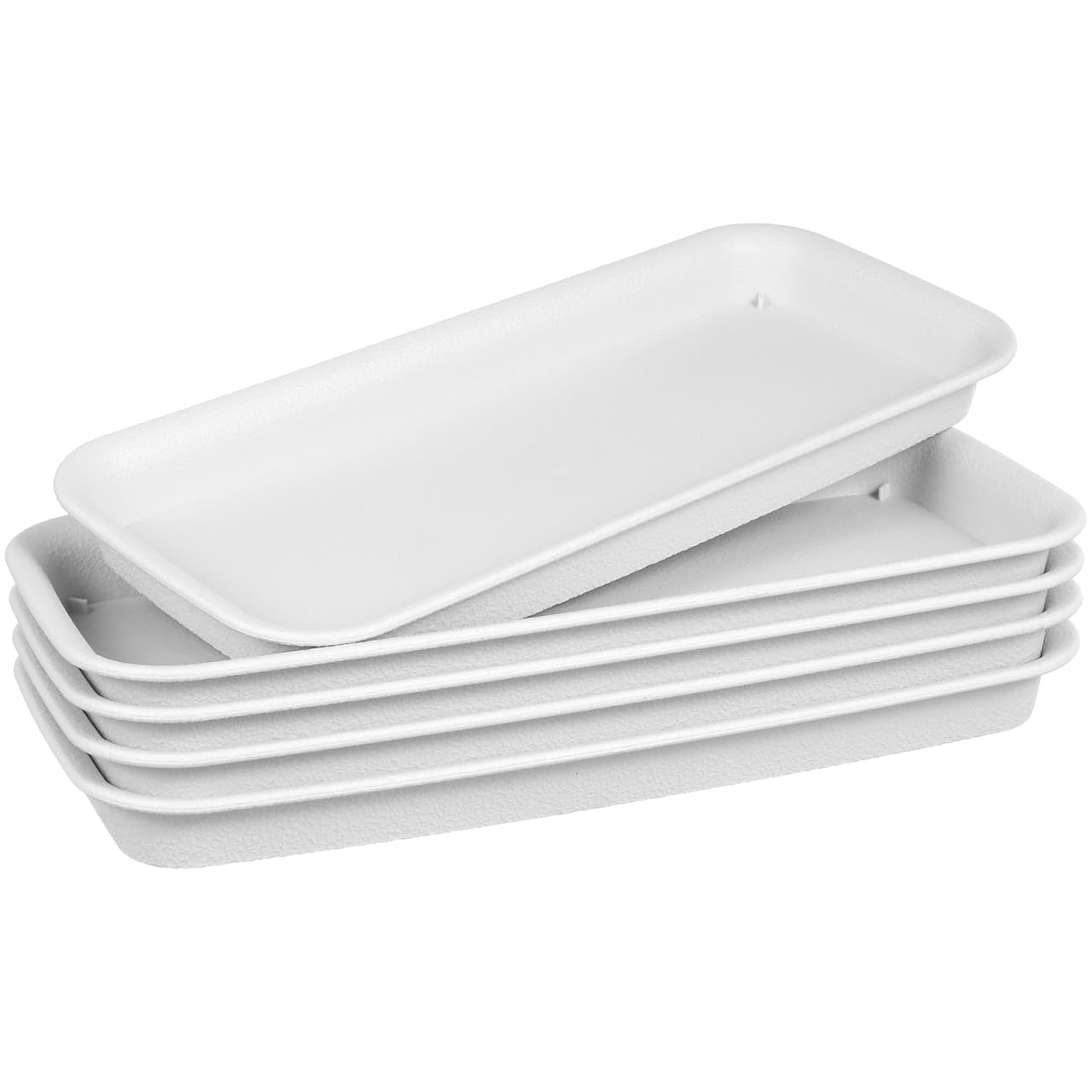Gatuida 5pcs Plant Pot Saucers Rectangular Plastic Trays for Indoor Bonsai