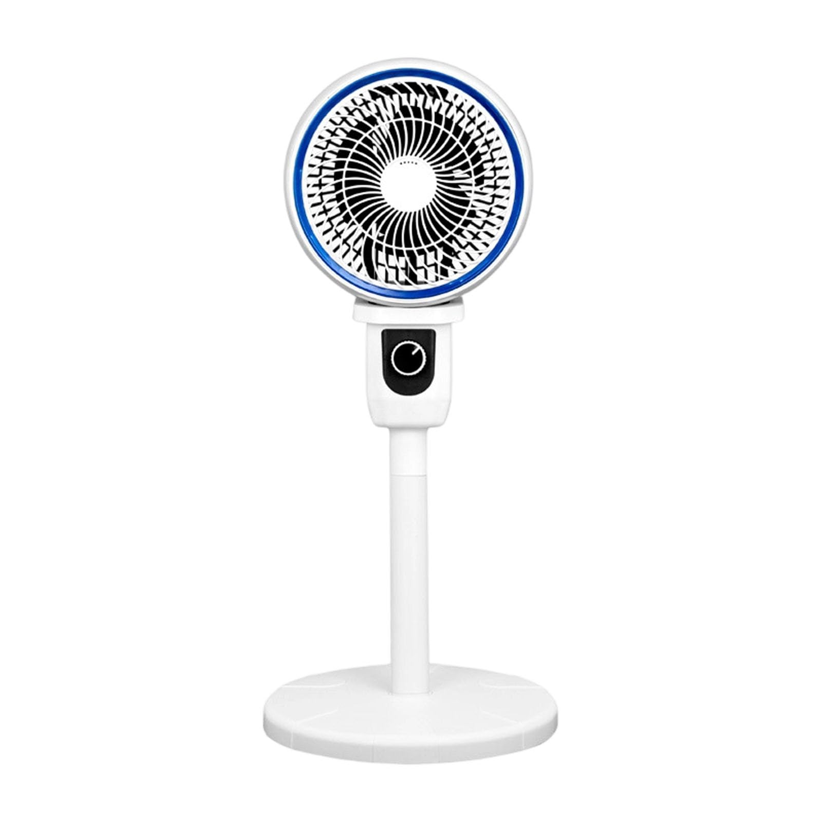 Générique Ventilateur bureau, sol, télescopique, oscillant, USB, tour personnelle portable avec hauteur réglable et flux d'air grand angle pour la maison, la chambre et les voyages (Blue, A)