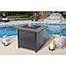 Endless Summer 30-Inch Square 30,000 BTU Propane Outdoor Fire Pit Table with Resin Mantel, Steel Base, Blue Fire Glass
