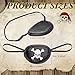 Chinco 24 Pcs Black Pirate Eye Patches Single Eye Skull Patches Silk Pirate Captain Costume for Halloween Cosplay Party Supplies