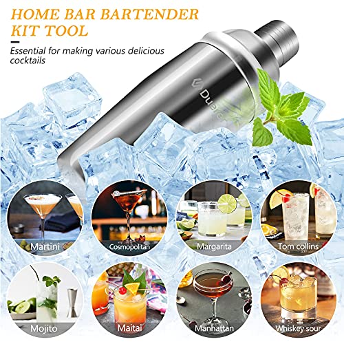 Duerer Barman Kit met standaard, 11-delige cocktailshakerset met stijlvolle bamboestandaard, perfecte… - Image 5
