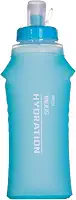 Frasco macio dobrável com filtro – garrafa de água leve – 500 ml para corrida em trilha, caminhadas, viagens, ciclismo e pesca; livre de BPA (azul transparente)