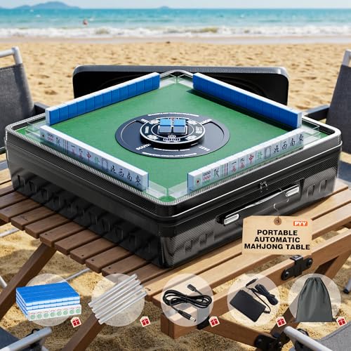 PYY Automatic Mahjong Table - Portable Electric MaJiang...