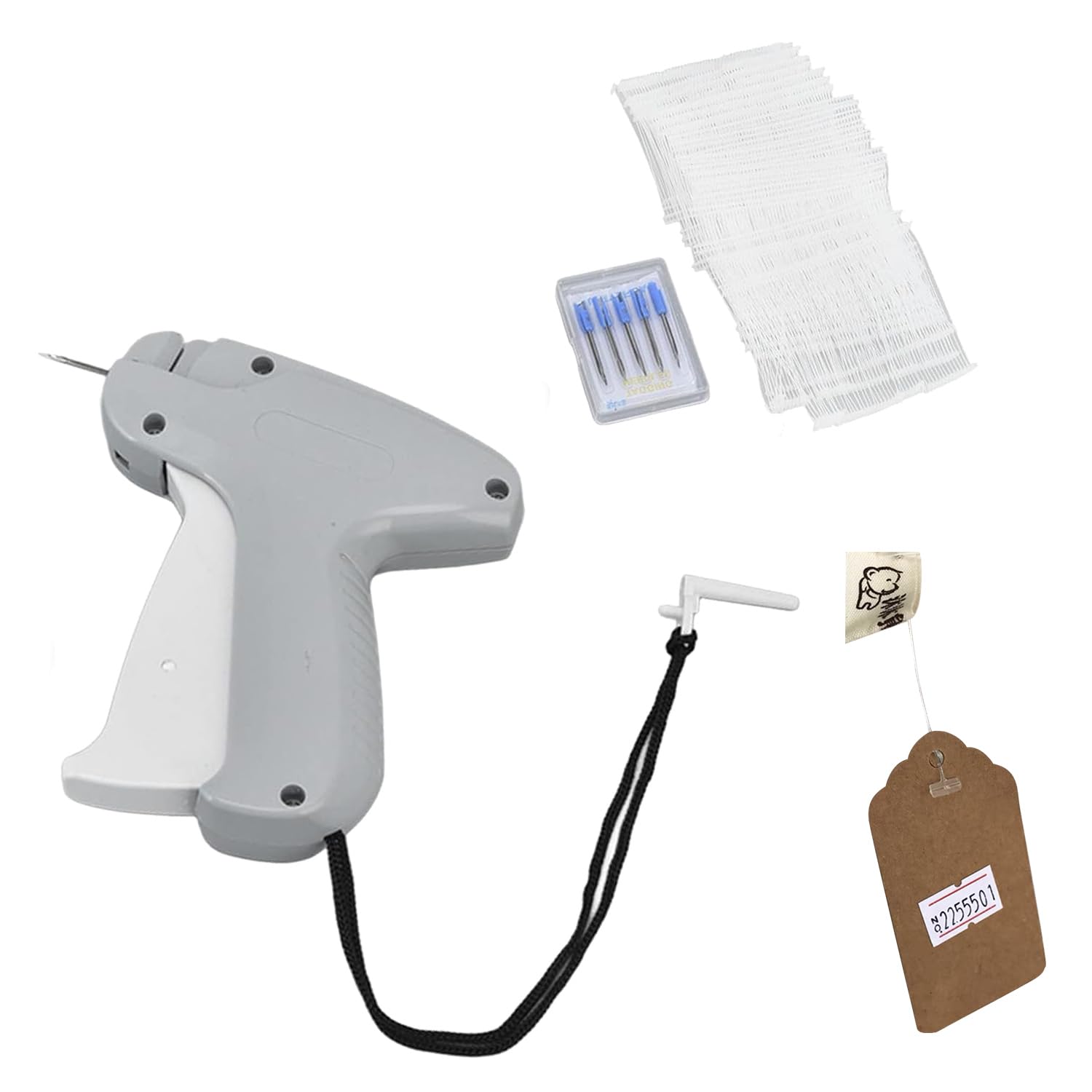 Tissting Pistola Etichettatrice, Pistola per Vestiti con 1000 Etichette e 5 Spilla Capocchia, Plastica Cartellini Prezzi Prezzo Applicatore Indumenti per Vestiti Calzini Cappelli