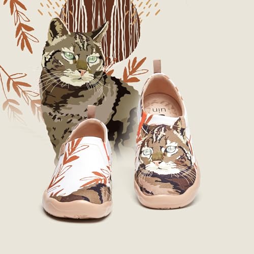 Image of UIN Women's Slip On Shoes Colorful Comfortable Lightweight Art Travel Sneakers Casual Floral Stylish Everyday Loafers