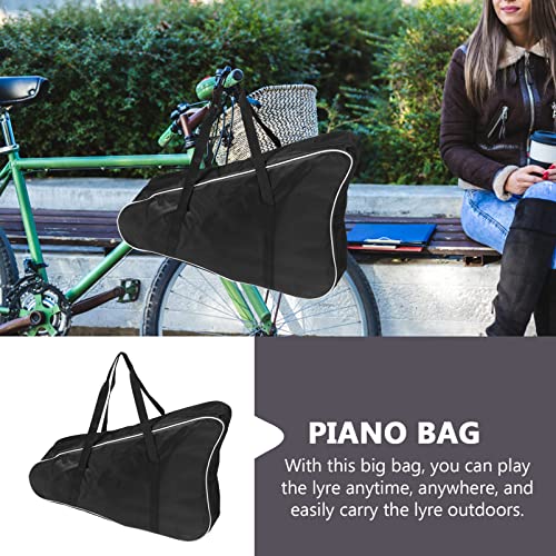 Vaguelly Oxford Cloth Harp Storage Bag Convenient Lyre Carrying Bag for Musicians Durable and Multi-functional Design for Outdoor Travel and Long-term Use